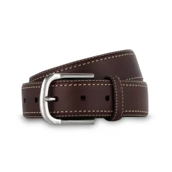 Ceinture cuir et surpiqûre contrastée*LodinG Discount