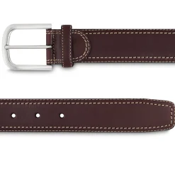Ceinture cuir et surpiqûre contrastée*LodinG Discount