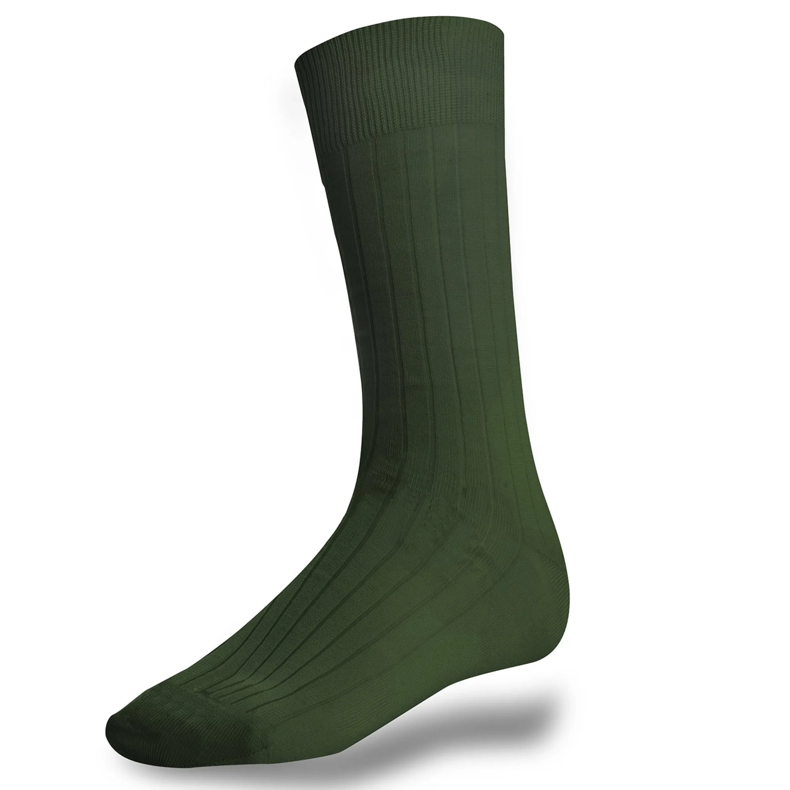 Chaussettes vert en coton fil d'Ecosse*LodinG Best Sale