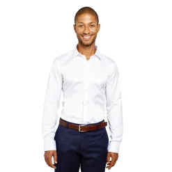 Chemise he cintrée sans repassage en twill de coton*LodinG Cheap