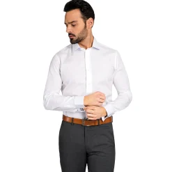 Chemise he slim fit poignet mousquetaire 100% coton infroissable*LodinG Flash Sale