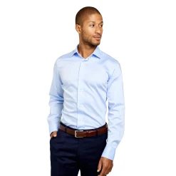 Chemise cintrée 100% coton infroissable bleu*LodinG Best