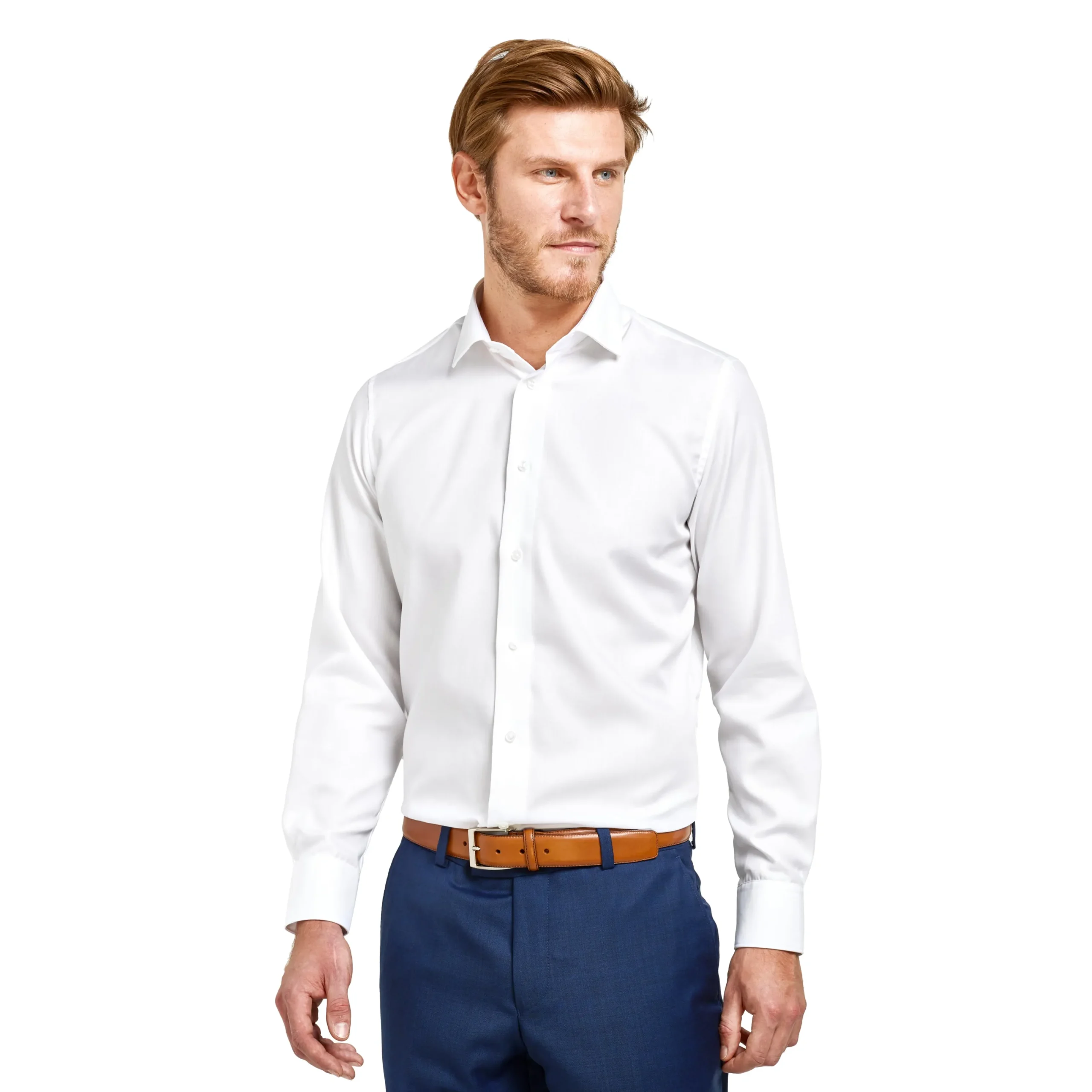 Chemise droite he sans repassage 100% coton*LodinG Cheap