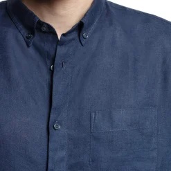 Chemise en lin coupe classique*LodinG Flash Sale