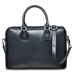 Porte-document en cuir bleu gris*LodinG Cheap