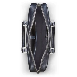 Porte-document en cuir bleu gris*LodinG Cheap