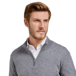 Pull col zip laine Mérinos et cachemire*LodinG Online